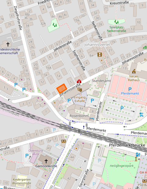 Karte der Praxis Birte Grothe – Oldenburg (OpenStreetMap)